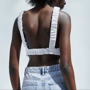 Zara Cut-Out Crop Top Large